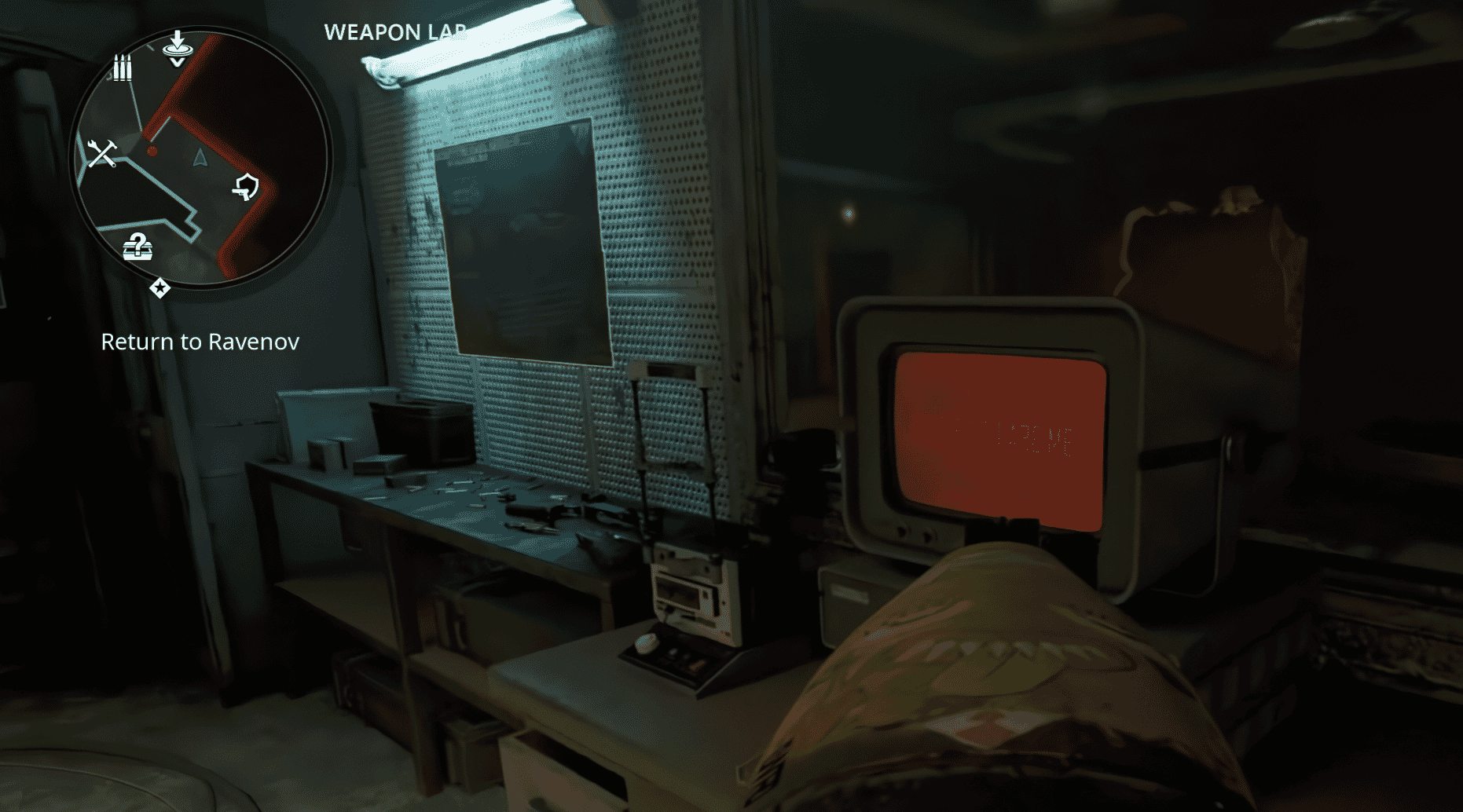 Weapons Lab Computer - Blueprint Location